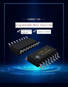 हॉट सेलिंग CH8001 म्यूजिक वॉयस चिप रीप्रोग्रामेबल बिल्ट-इन फ्लैश ड्राइवर इंटीग्रेटेड सर्किट इलेक्ट्रॉनिक घटक एमपी3 चिप - Product Image 2