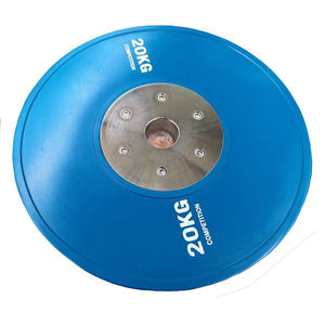 Pesa libre para gimnasio, 20kg y 25kg, mancuerna de goma pura recubierta de hierro fundido, placa de peso - Product Image 1