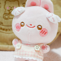 Porte-clés en peluche personnalisé, lapin kawaii, breloque pour sac, ornement pour femmes, taille mini, lapin en peluche fait main