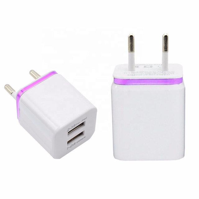 EU Home Travel Dual USB 2-Port Wall Charger Adapter Top Sale 5A/2A/1.5A Charging Cell Phones 2.1A Output Power Electric US
