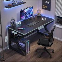 Bureau de jeu extensible en métal ergonomique avec chaise et design moderne