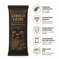 Sachets d'emballage alimentaire en plastique Mylar à fenêtre, plats, individuels, pour bonbons au chocolat, dragées et cadeaux