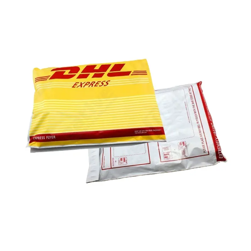 Заводская оптовая продажа почтовых отправлений на заказ, водонепроницаемый самоклеящийся пластиковый пакет для отправки почтой DHL для упаковки одежды