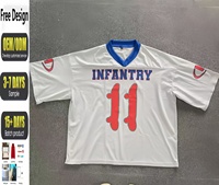 Maillot de football sportif personnalisé à manches courtes en jersey côtelé, avec empiècements en maille opaque et coupe oversize, par sublimation
