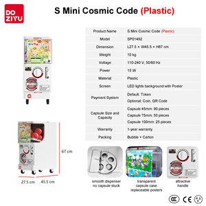 Doziyu nhựa S Mini vũ trụ mã nhựa gacha gachapon Máy viên nang Đồ chơi máy bán hàng tự động tiết kiệm không gian - Product Image 4