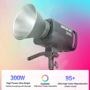 Luz de Video RGBWW a Todo Color de 300c/150c 2500k-7500k con Control por Aplicación, 300w, Portátil de Aluminio para Uso con Cámara - Product Image 3