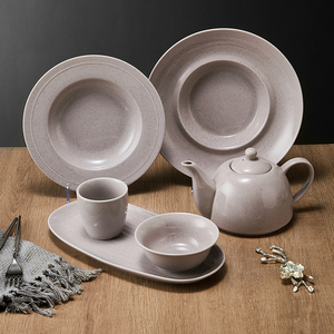 Juego de Café y Té Clásico ST de Porcelana Doble con Tazas y Platillos Duraderos y Ecológicos, Estilo Americano para Uso en Cafeterías - Product Image 1