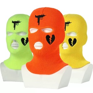 Yeni kış sıcak yün örme şapka kayak maskesi özel Skimask 3 Mak Mak Balaclava - Product Image 1