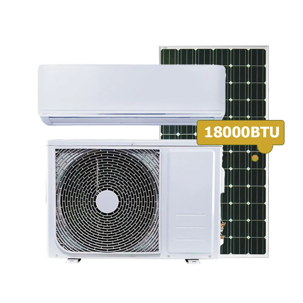 Pannello solare condizionatore d'aria set 9000BTU 12000BTU 18000BTU 24000BTU facile funzionamento con garanzia