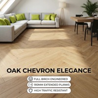 Vollständig Stickstoffbehandelter Eichen-Fischgrät-Engineered-Bodenbelag 910X125X14,5/1,2mm Größe für Open-Plan-Wohnräume Außen- und Parknutzung