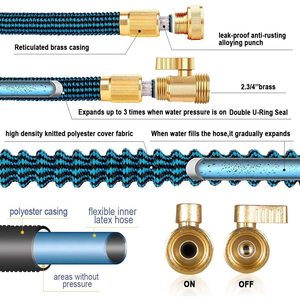 Tuyau d'arrosage amélioré de 30 pieds, tube en latex à 3 couches, raccords en laiton, protection contre les fuites, pour arroser les plantes, laver la voiture - Product Image 3