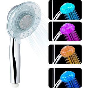 หัวฝักบัวโครเมี่ยม1หัวป้องกันการดูดน้ำมะนาว LED อุปกรณ์อาบน้ำที่ทันสมัย - Product Image 3