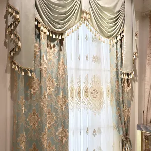Fornecedor direto de fábrica bordado tule organza tecido pura janela hotel cortina