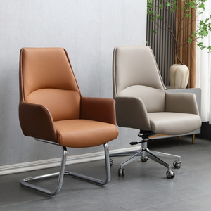 Mid Back in pelle mobili da ufficio sedie Pu ufficio Computer moderna sedia ergonomica da ufficio scrivania e sedia Set - Product Image 3