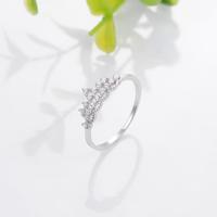 Bijoux minimalistes Bague de mariage en argent sterling pur 925 Design de couronne avec zircon 5A Bague de couple/amoureux Bague cadeau