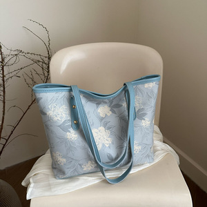 Новая женская сумка в китайском стиле с цветочным принтом, модная сумка-тоут большой вместимости на одно плечо для женщин - Product Image 2