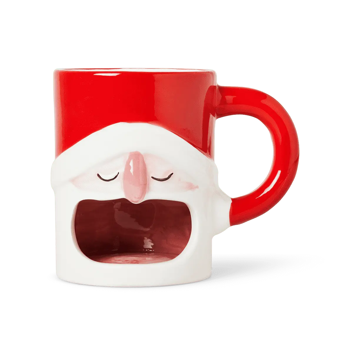 3D Navidad Regalo Lindo Papá Noel Cerámica Dolomita Drinkware Taza de café con soporte para galletas