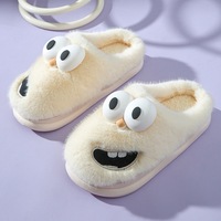 Pantoufles d'hiver pour femmes, pantoufles en fourrure pelucheuse, mignonnes, antidérapantes, chaudes, en peluche moelleuse, en coton