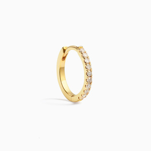 Boucles <span class=keywords><strong>d</strong></span>'oreilles créoles Huggie en <span class=keywords><strong>argent</strong></span> sterling 925 avec diamants de 8 mm/10 mm/12 mm, vente en gros Gemnel - Product Image 3