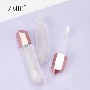 Tubes de brillant à lèvres vides Base transparente 5ml or <span class=keywords><strong>rose</strong></span> brillant à lèvres supérieur givré Tubes de brillant à lèvres strass - Product Image 1
