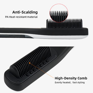Cepillo de cuidado del cabello de belleza multifunción personalizado profesional vapor suave 2 en 1 peine alisador de cabello y cepillo para cabello natural - Product Image 6