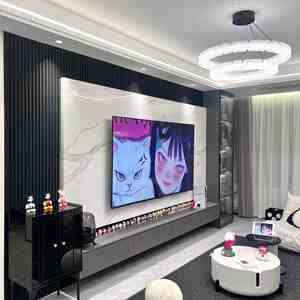 Último diseño inteligente sala de estar muebles para el hogar moderno de lujo integrado tira de luz soporte de TV gabinetes de TV - Product Image 1