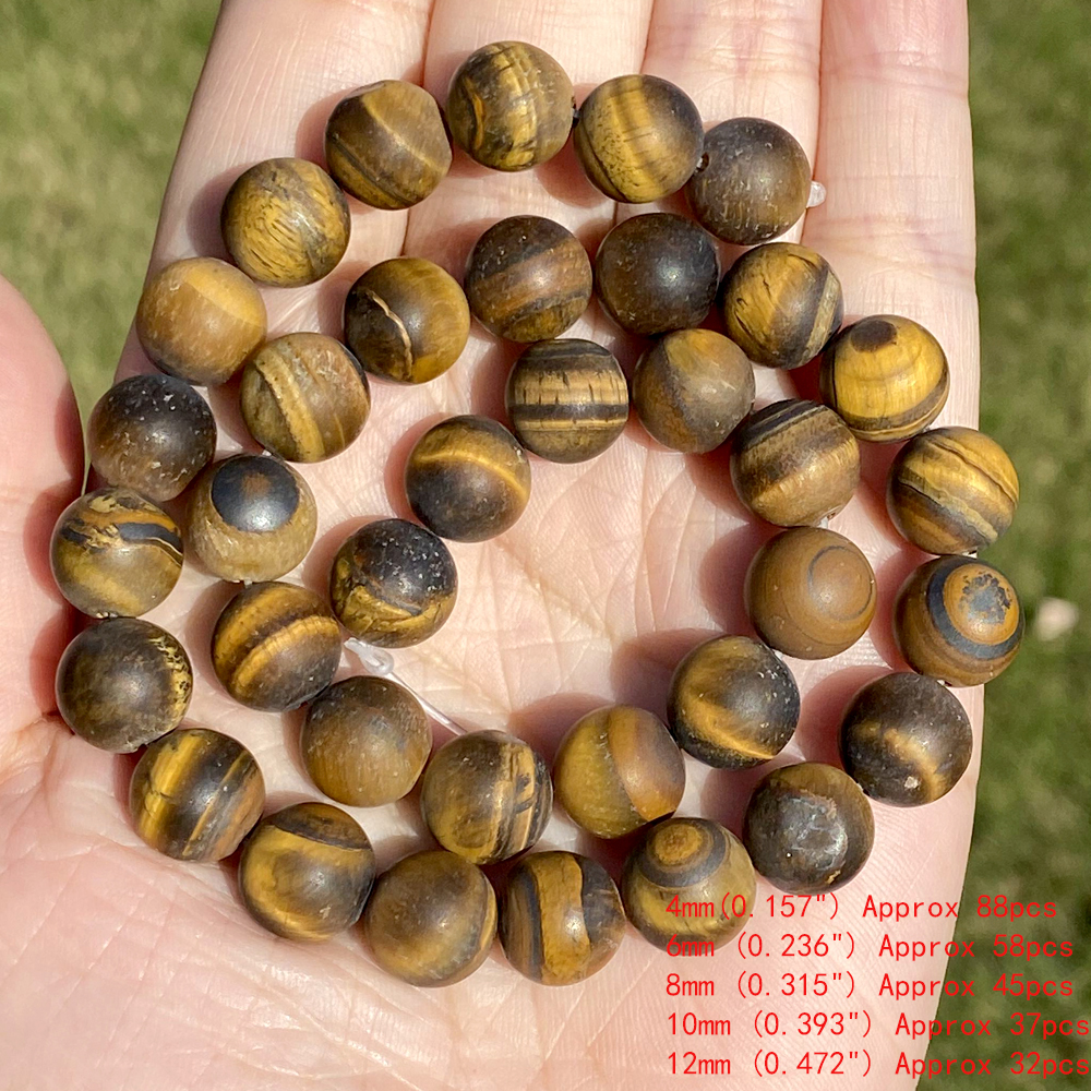 Oeil de tigre jaune poli terne