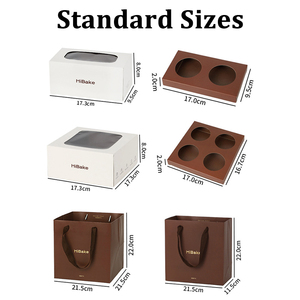 Boîte à pâtisserie avec fenêtre transparente, personnalisable, pour cupcakes, muffins, pâtisseries, emballage OEM, logo, boîte à dessert à emporter, fournisseur de boîtes à gâteaux - Product Image 4