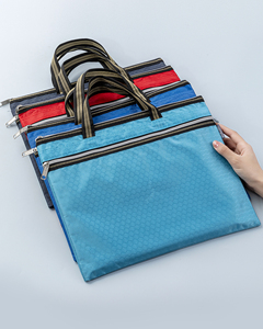 Pochette de rangement pour documents de voyage d'affaires pour hommes, étanche, en tissu Oxford, avec logo personnalisé, fermeture éclair, sacoche de conférence - Product Image 4