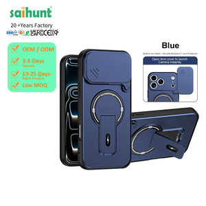 Funda Protectora Versátil con Soporte Magnético para <span class=keywords><strong>iPhone</strong></span> 18 17 16 15 14 13 12 11 Pro Max, Carcasa Trasera Personalizada de TPU y PC - Product Image 1