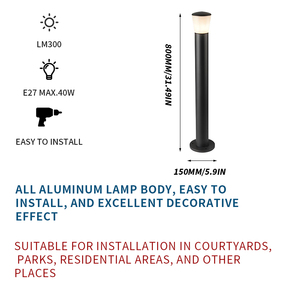 Éclairage extérieur moderne <span class=keywords><strong>de</strong></span> luxe léger, <span class=keywords><strong>design</strong></span> <span class=keywords><strong>haut</strong></span> <span class=keywords><strong>de</strong></span> <span class=keywords><strong>gamme</strong></span>, décoration <span class=keywords><strong>de</strong></span> jardin et <span class=keywords><strong>de</strong></span> cour, ambiance, lampadaire sur pied - Product Image 6