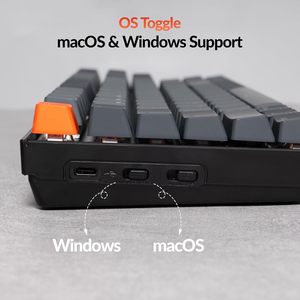 Clavier mécanique Keychron K8 MAX <span class=keywords><strong>TKL</strong></span>, interrupteur Gateron remplaçable à chaud, clavier sans fil rétroéclairé RGB pour Mac Windows Gaming Office - Product Image 2