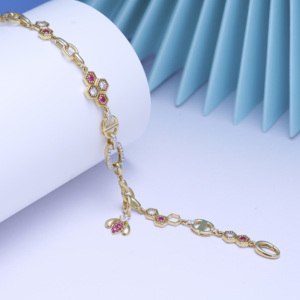 JW Jewelry - Joyería Fina de Oro Amarillo Macizo de 18 Quilates con Diamantes Naturales, Collar y Pulsera 2 en 1, Joyería de Lujo para Mujer, Regalo de Boda - Product Image 6