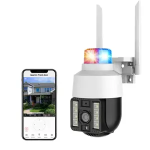 Qearim 12V siren alarm systems Outdoor wireless PTZ web Camera wifi smart net camera v380 hd video camera