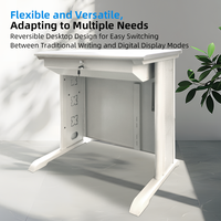 Mobilier éducatif en gros Table d'étude pour étudiants Moniteur caché Bureau d'ordinateur rabattable pliable verrouillable pour l'école