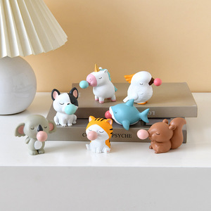 Bubble Blowing Animal Figurines Resin Decor Home Office Desk Gift Handmade Craft - Product Image 4
