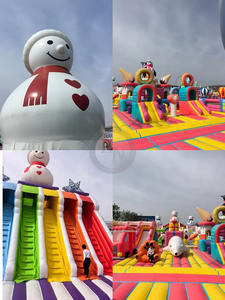 Terrain de jeux gonflable bon marché, parc d'attractions intérieur pour enfants avec toboggan pour parc d'attractions - Product Image 6