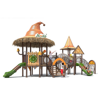 Ensemble de jeux d'extérieur pour maternelle en bois et plastique, équipement d'escalade, de ramassage et d'équilibre, thème Voyage Magique