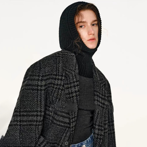 Thời Trang Dày Ấm Mùa Đông Cashmere Dệt Kim Hat Khăn Hoodie Người Đàn Ông Phụ Nữ Mềm Beanie Balaclava - Product Image 3