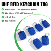Solution de contrôle d'accès TF9643, carte RFID UHF, clé RFID, étiquette passive RFID, porte-clés 860-960 MHz ABS, compatible avec lecteur RFID UHF longue portée