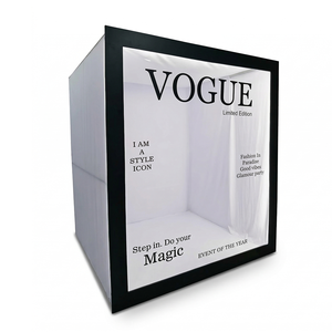 Toile de fond pour photomaton de fête 6,5x7,5 pieds, inspirée du design de couverture de magazine de mode, qui rend chaque invité une star glamour - Product Image 4