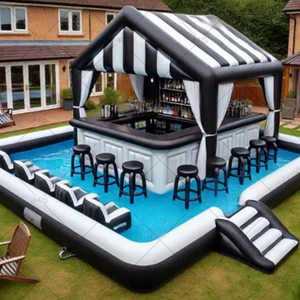 Nhà máy tùy chỉnh chất lượng cao ngoài trời Inflatable hồ bơi Bar Lều nổi nước sofa cho thương mại sân sau bên người lớn sử dụng - Product Image 3
