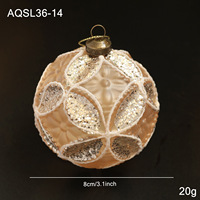 Boules de Noël scintillantes incassables de 8 cm (3,14 pouces) couleur or champagne à suspendre pour la décoration de l'arbre de Noël