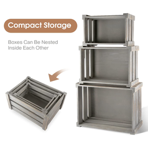 2023 New arrivals Hot Bán Quà Tặng tùy chỉnh trang trí nội thất mộc mạc thùng gỗ Pallet Gỗ Lớn Thùng thùng gỗ - Product Image 2