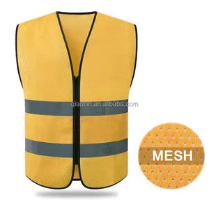 เสื้อกั๊กสะท้อนแสงสำหรับมอเตอร์ไซค์เสื้อแจ็กเก็ตความปลอดภัยบนท้องถนนมีซิปตาข่ายปกป้องส่วนบุคคล - Product Image 2