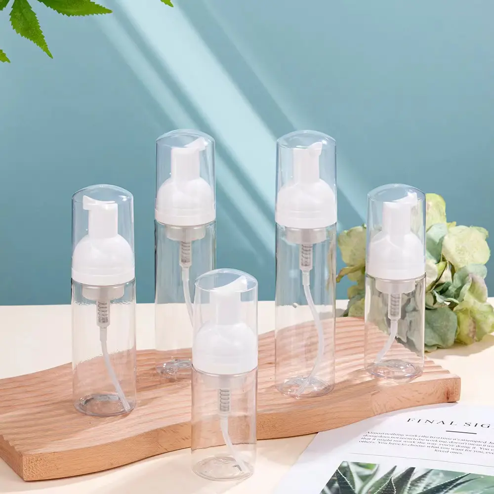 Toptan özelleştirilmiş PET yüz temizleyici şişeler