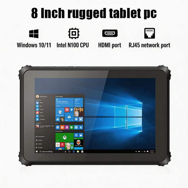 8 Inch Sunlight Readable Octa Core Rugged Tablet 4G IP67 Industrial Tablet PC Win10 4GB/64GB