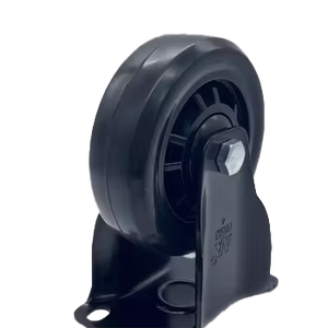 VIMA Customized 4 Inch Elastic Rubber <strong>Casters</strong> Fixed Castors Without Brakes Medium Duty <strong>Caster</strong> For Trolley Cart - Product Image 1