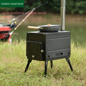 Poêle <span class=keywords><strong>à</strong></span> <span class=keywords><strong>bois</strong></span> de jardin <span class=keywords><strong>extérieur</strong></span> pour le camping Poêle <span class=keywords><strong>à</strong></span> <span class=keywords><strong>bois</strong></span> en acier inoxydable pour barbecue avec capacité de chaleur élevée - Product Image 3