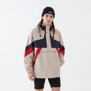 Chaqueta Cortavientos con Capucha Extra Grande para Hombre, Manga Larga, Tejido de Nailon y Poliéster, Estilo Urbano, Anorak con Capucha, Impermeable - Product Image 1